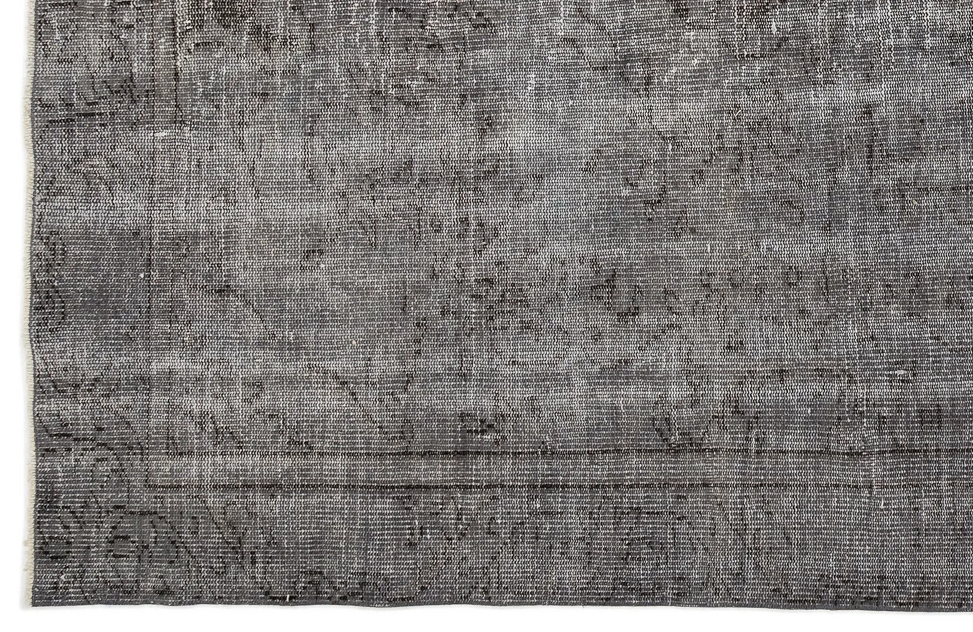 Retro Design Gray Over Dyed Vintage Rug 5'9'' x 9'8'' ft 174 x 294 cm