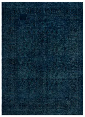 Retro Design Indigo Blue Over Dyed Vintage XLarge Rug 9'10'' x 13'7'' ft 300 x 414 cm