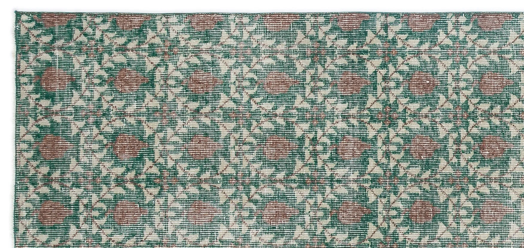 Retro Design Naturel Over Dyed Vintage Rug 3'10'' x 8'2'' ft 117 x 250 cm