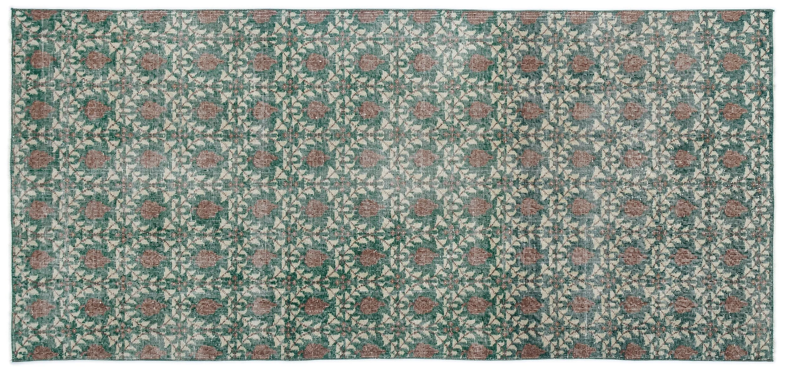 Retro Design Naturel Over Dyed Vintage Rug 3'10'' x 8'2'' ft 117 x 250 cm