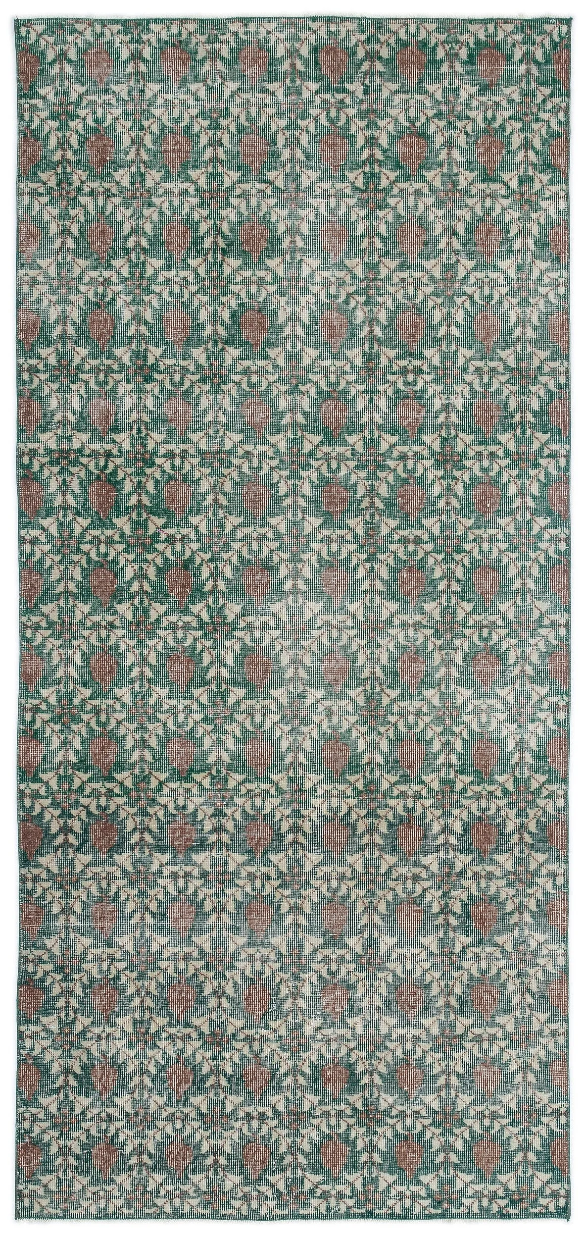 Retro Design Naturel Over Dyed Vintage Rug 3'10'' x 8'2'' ft 117 x 250 cm
