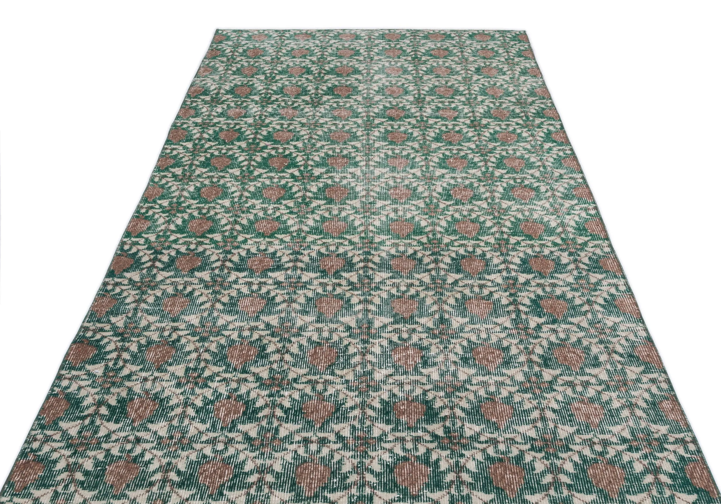 Retro Design Naturel Over Dyed Vintage Rug 3'10'' x 8'2'' ft 117 x 250 cm