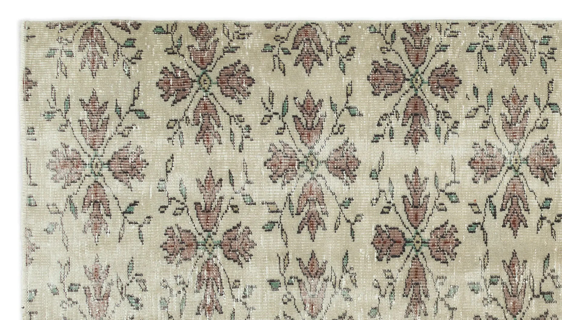 Retro Design Naturel Over Dyed Vintage Rug 4'10'' x 8'8'' ft 147 x 263 cm