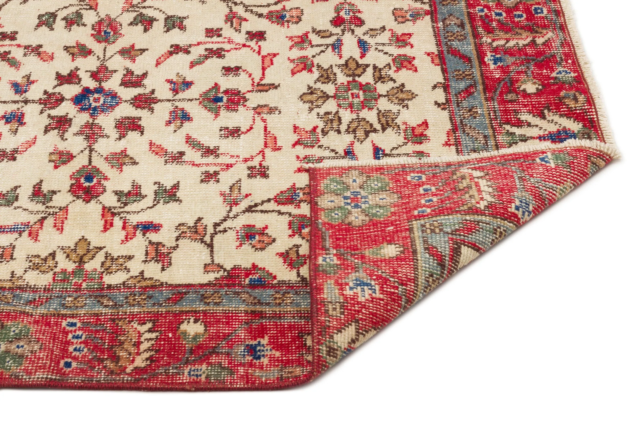 Retro Design Naturel Over Dyed Vintage Rug 4'10'' x 8'8'' ft 147 x 265 cm