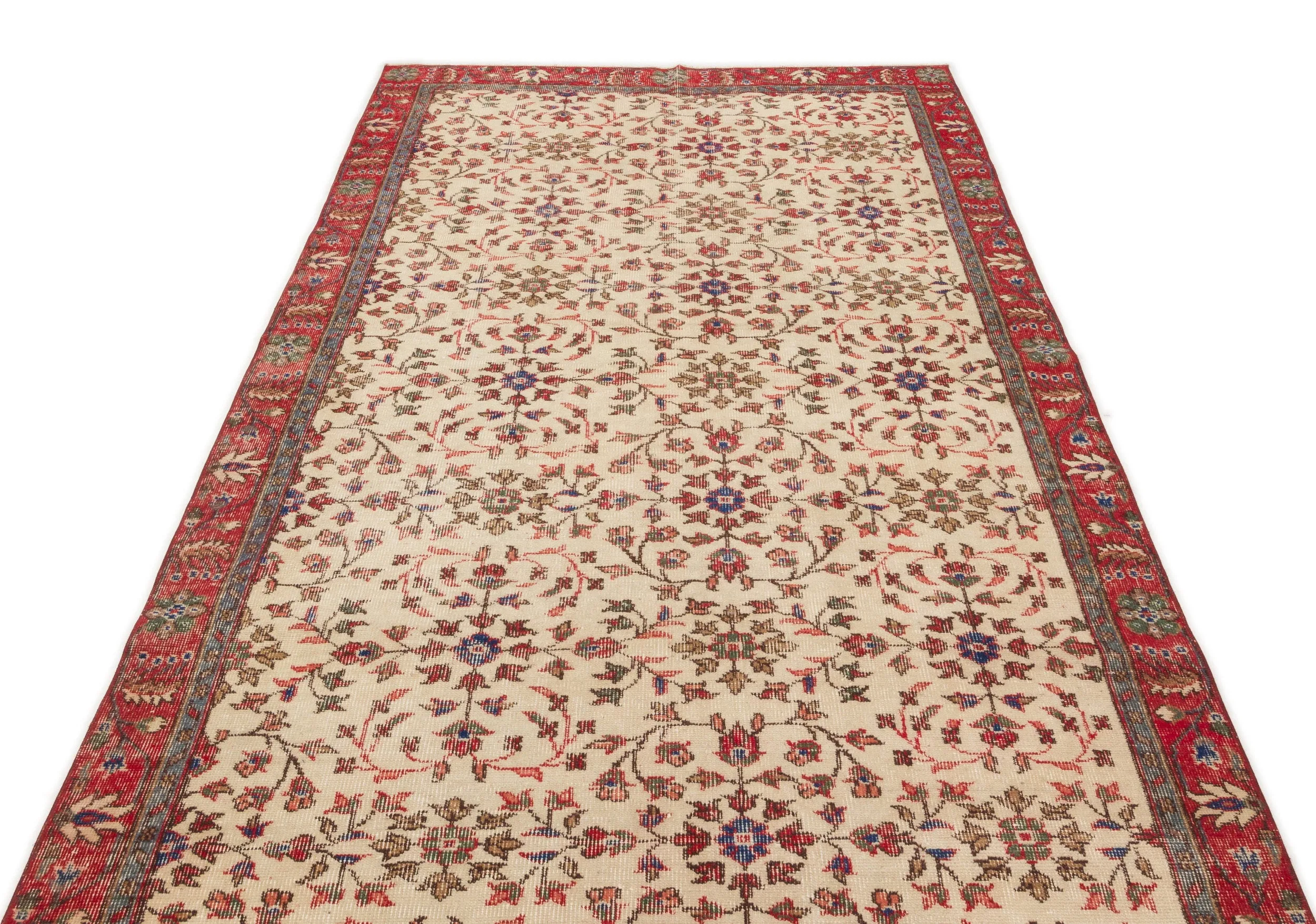 Retro Design Naturel Over Dyed Vintage Rug 4'10'' x 8'8'' ft 147 x 265 cm