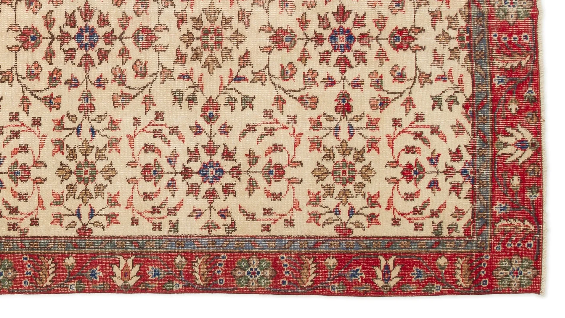 Retro Design Naturel Over Dyed Vintage Rug 4'10'' x 8'8'' ft 147 x 265 cm