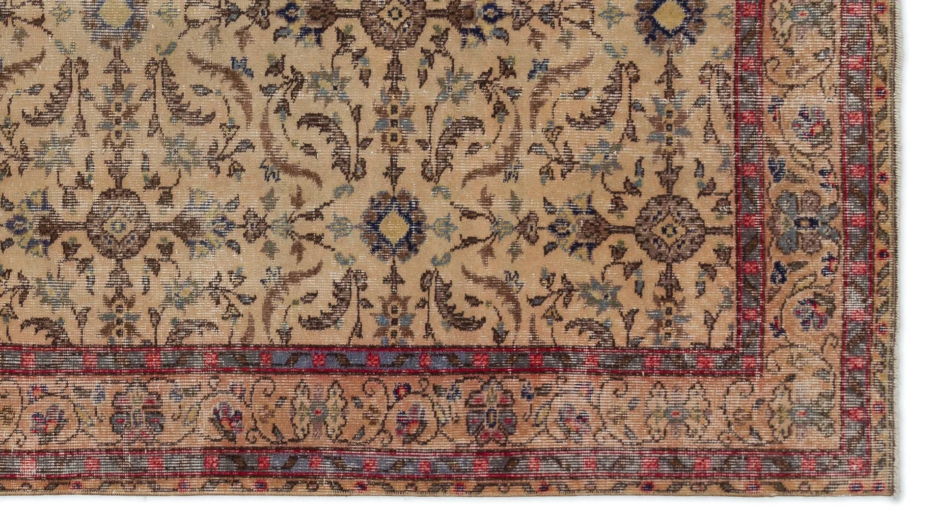 Retro Design Naturel Over Dyed Vintage Rug 4'11'' x 8'10'' ft 150 x 268 cm