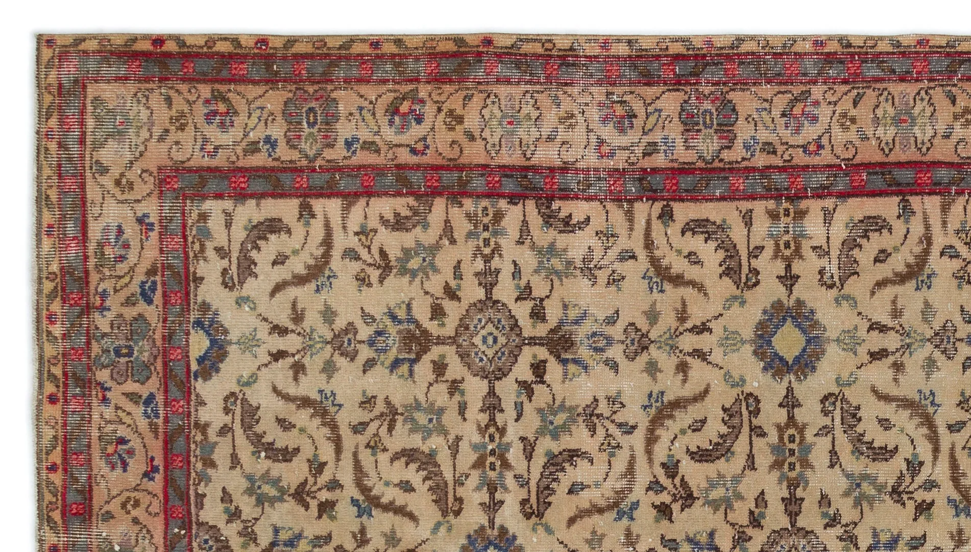 Retro Design Naturel Over Dyed Vintage Rug 4'11'' x 8'10'' ft 150 x 268 cm