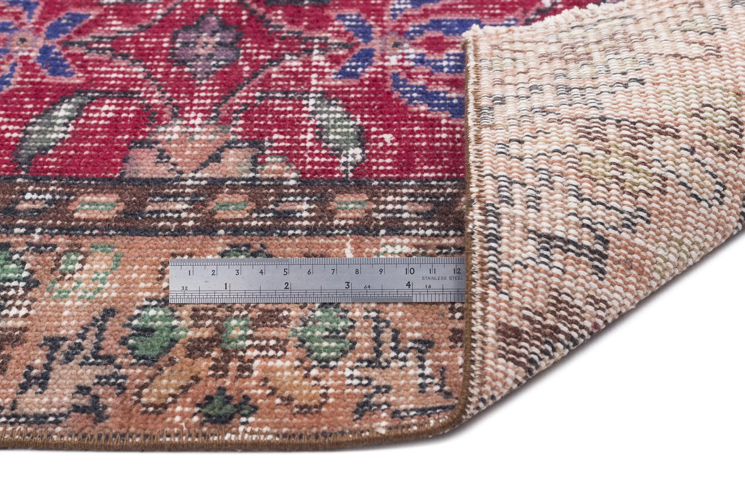 Retro Design Naturel Over Dyed Vintage Rug 4'11'' x 8'6'' ft 149 x 258 cm