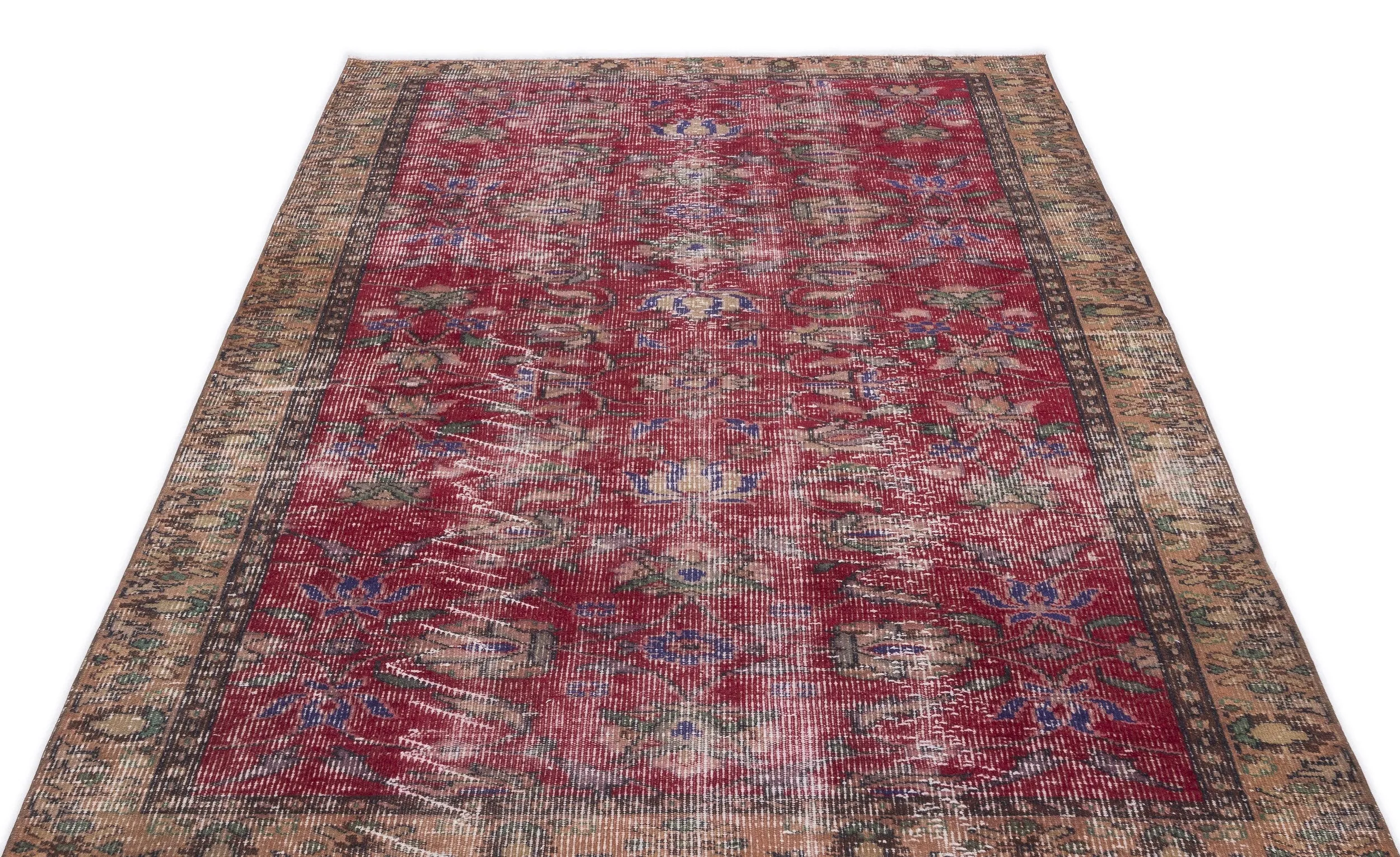 Retro Design Naturel Over Dyed Vintage Rug 4'11'' x 8'6'' ft 149 x 258 cm