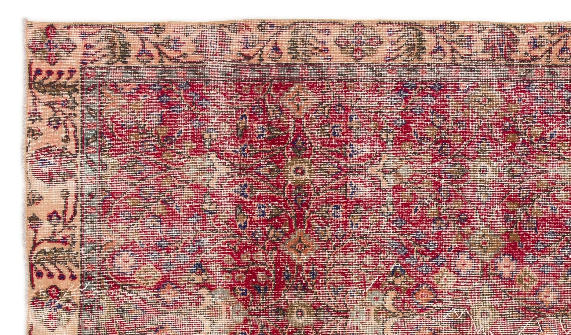 Retro Design Naturel Over Dyed Vintage Rug 4'11'' x 8'7'' ft 151 x 262 cm
