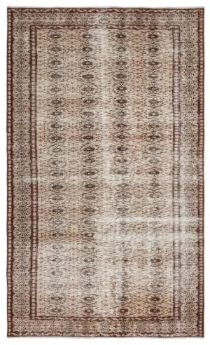 Retro Design Naturel Over Dyed Vintage Rug 4'12'' x 8'4'' ft 152 x 254 cm