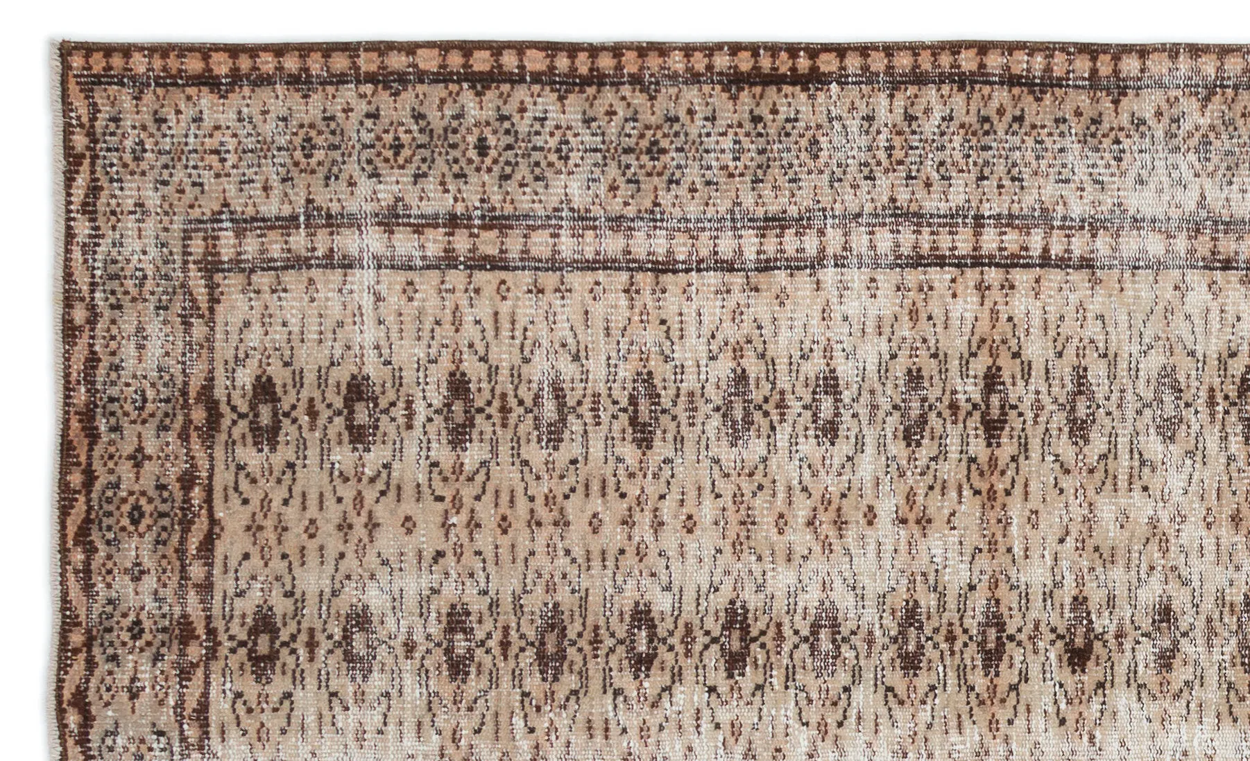 Retro Design Naturel Over Dyed Vintage Rug 4'12'' x 8'4'' ft 152 x 254 cm