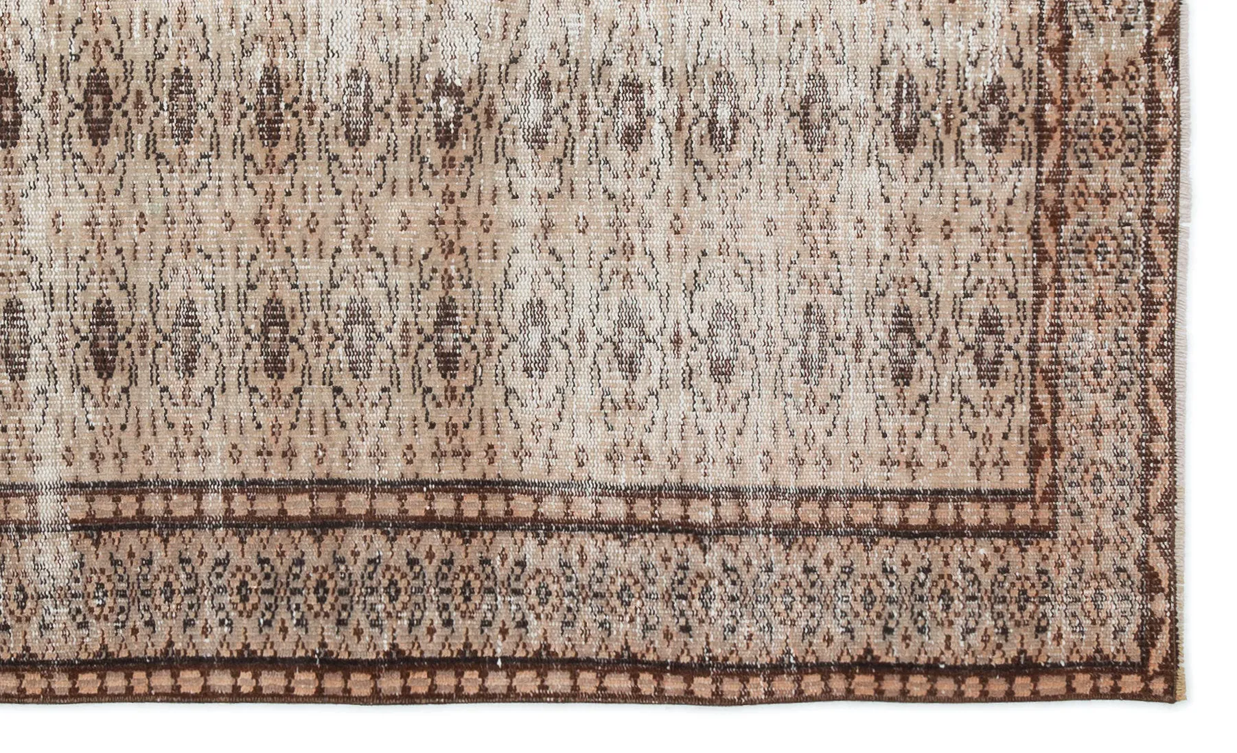 Retro Design Naturel Over Dyed Vintage Rug 4'12'' x 8'4'' ft 152 x 254 cm