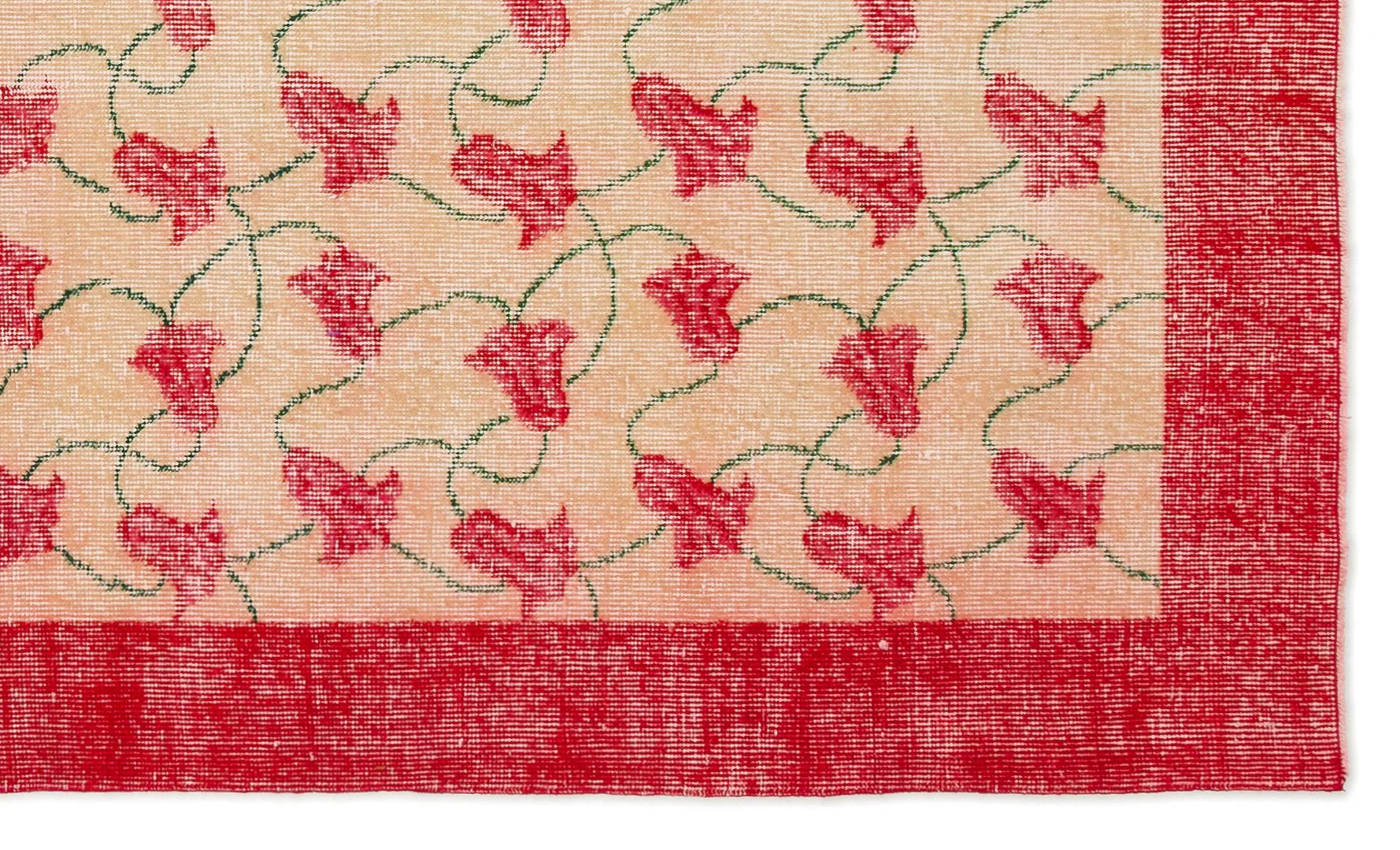 Retro Design Naturel Over Dyed Vintage Rug 5'0'' x 8'3'' ft 153 x 251 cm