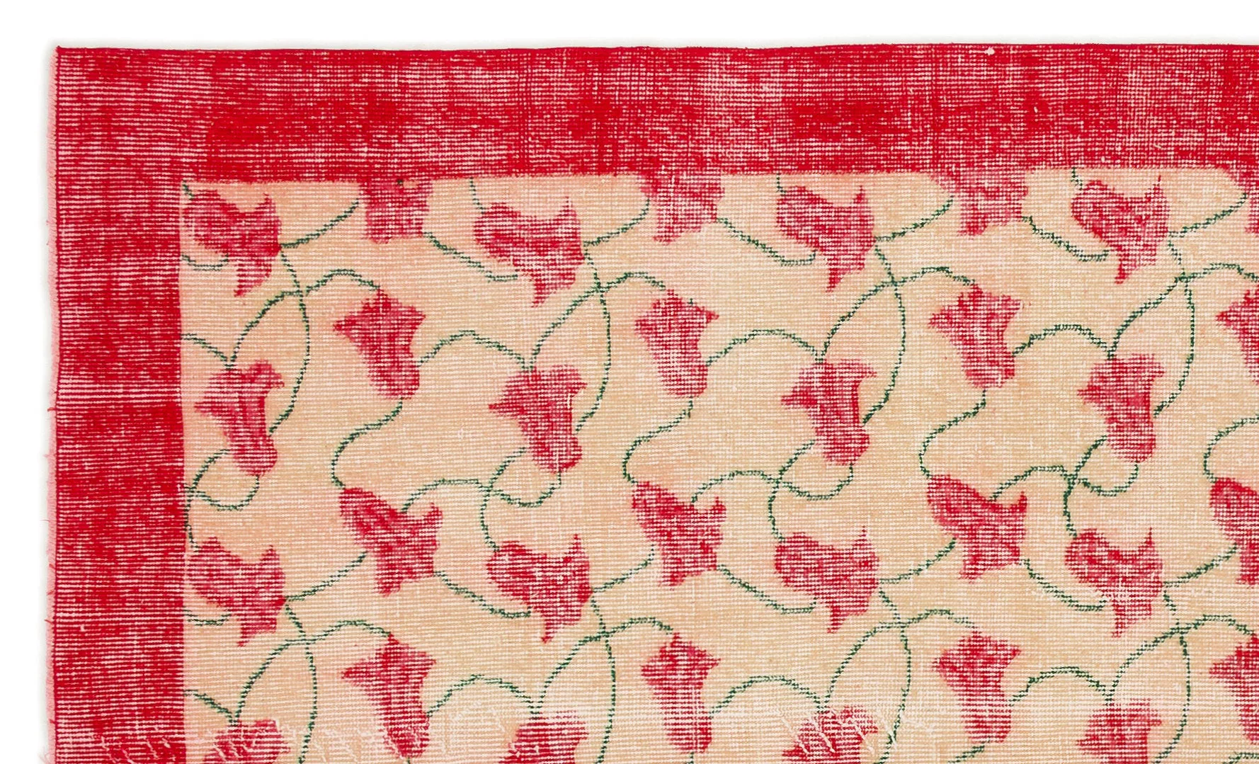 Retro Design Naturel Over Dyed Vintage Rug 5'0'' x 8'3'' ft 153 x 251 cm