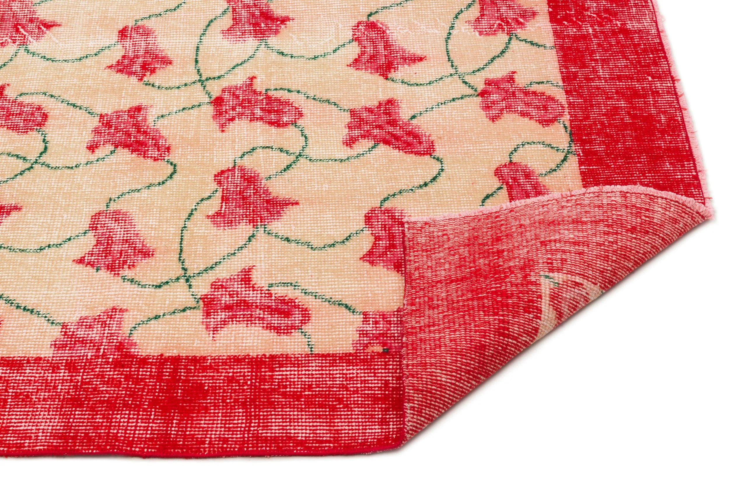 Retro Design Naturel Over Dyed Vintage Rug 5'0'' x 8'3'' ft 153 x 251 cm