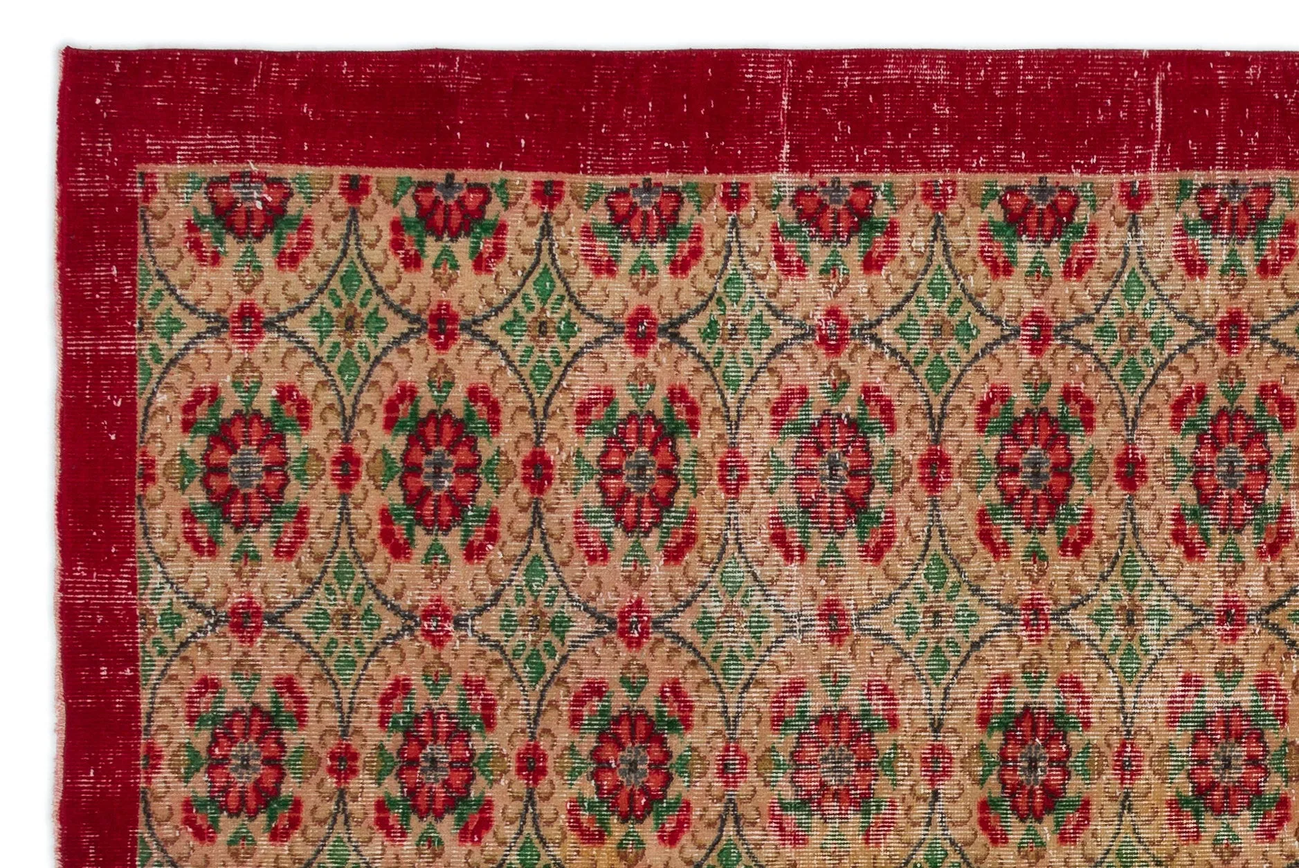 Retro Design Naturel Over Dyed Vintage Rug 5'10'' x 8'9'' ft 178 x 266 cm