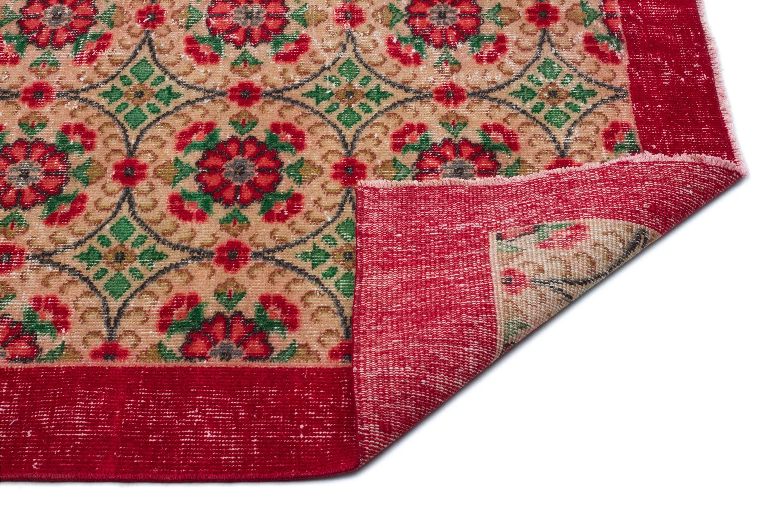 Retro Design Naturel Over Dyed Vintage Rug 5'10'' x 8'9'' ft 178 x 266 cm