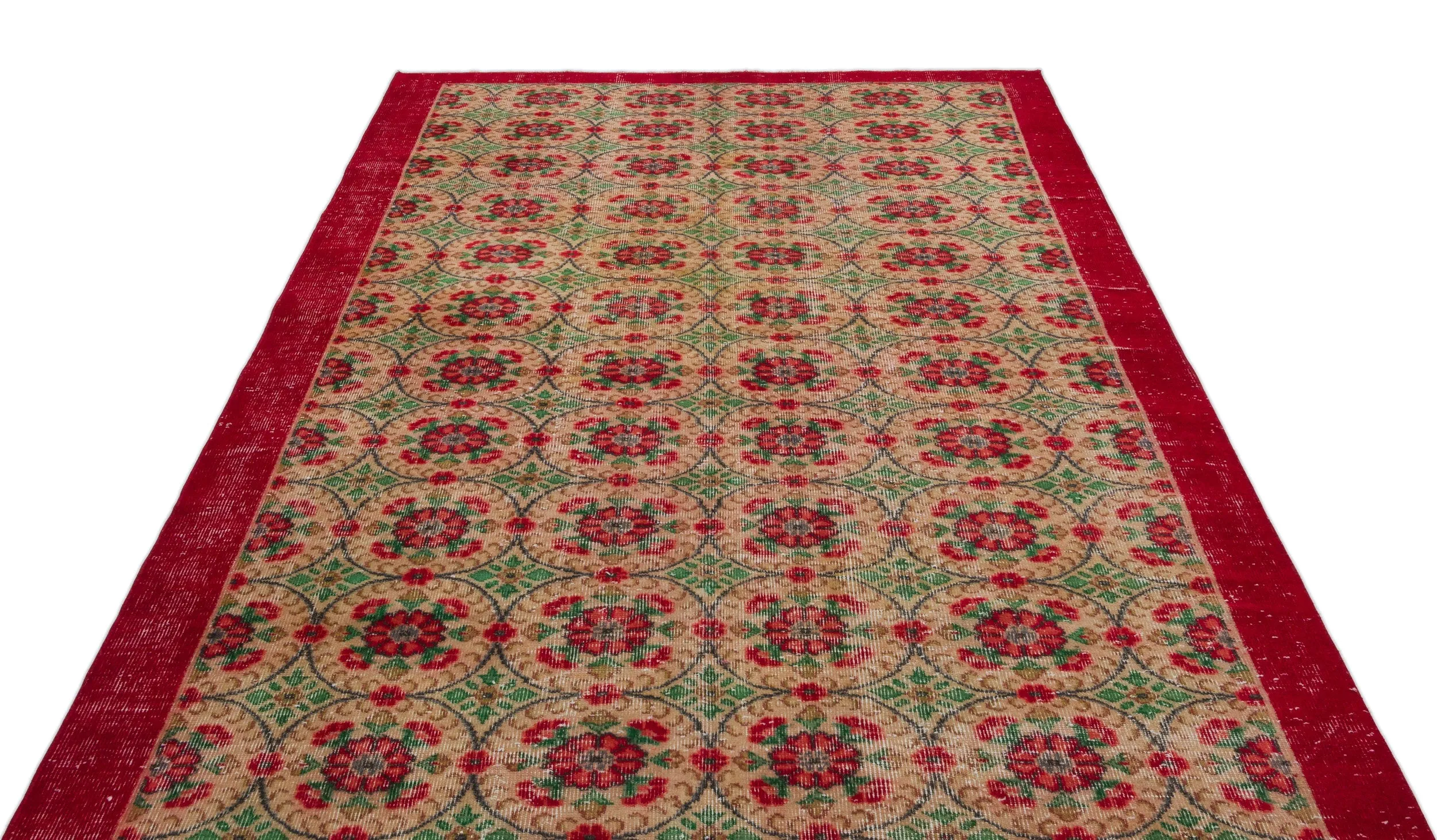 Retro Design Naturel Over Dyed Vintage Rug 5'10'' x 8'9'' ft 178 x 266 cm