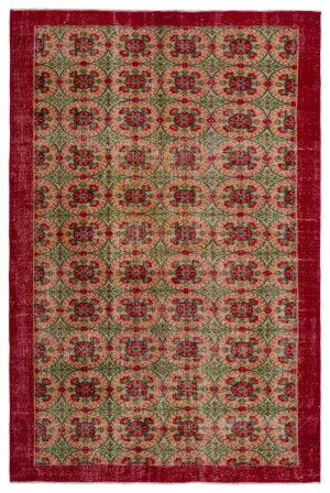 Retro Design Naturel Over Dyed Vintage Rug 5'10'' x 8'9'' ft 178 x 266 cm