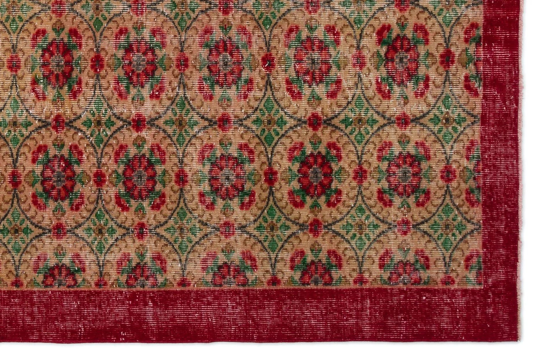 Retro Design Naturel Over Dyed Vintage Rug 5'10'' x 8'9'' ft 178 x 266 cm