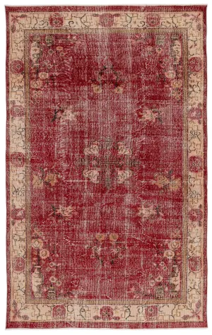 Retro Design Naturel Over Dyed Vintage Rug 5'10'' x 9'8'' ft 178 x 295 cm