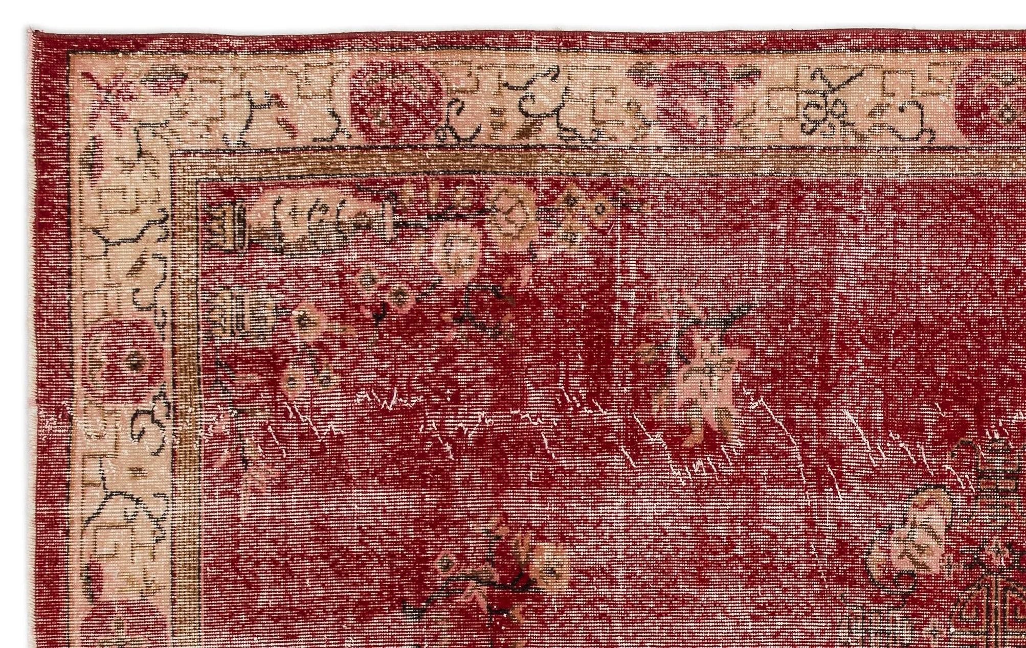 Retro Design Naturel Over Dyed Vintage Rug 5'10'' x 9'8'' ft 178 x 295 cm