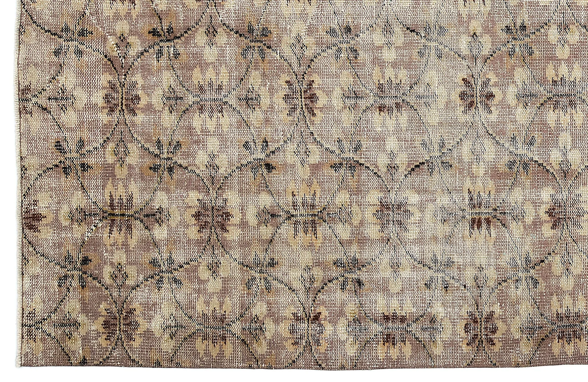 Retro Design Naturel Over Dyed Vintage Rug 5'11'' x 9'7'' ft 181 x 293 cm