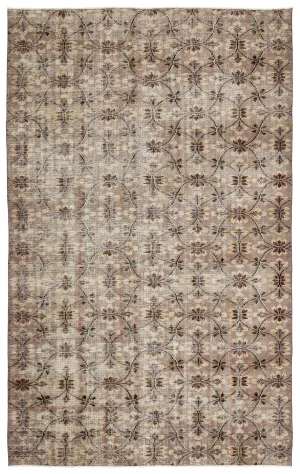 Retro Design Naturel Over Dyed Vintage Rug 5'11'' x 9'7'' ft 181 x 293 cm