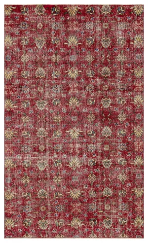 Retro Design Naturel Over Dyed Vintage Rug 5'2'' x 8'6'' ft 157 x 260 cm