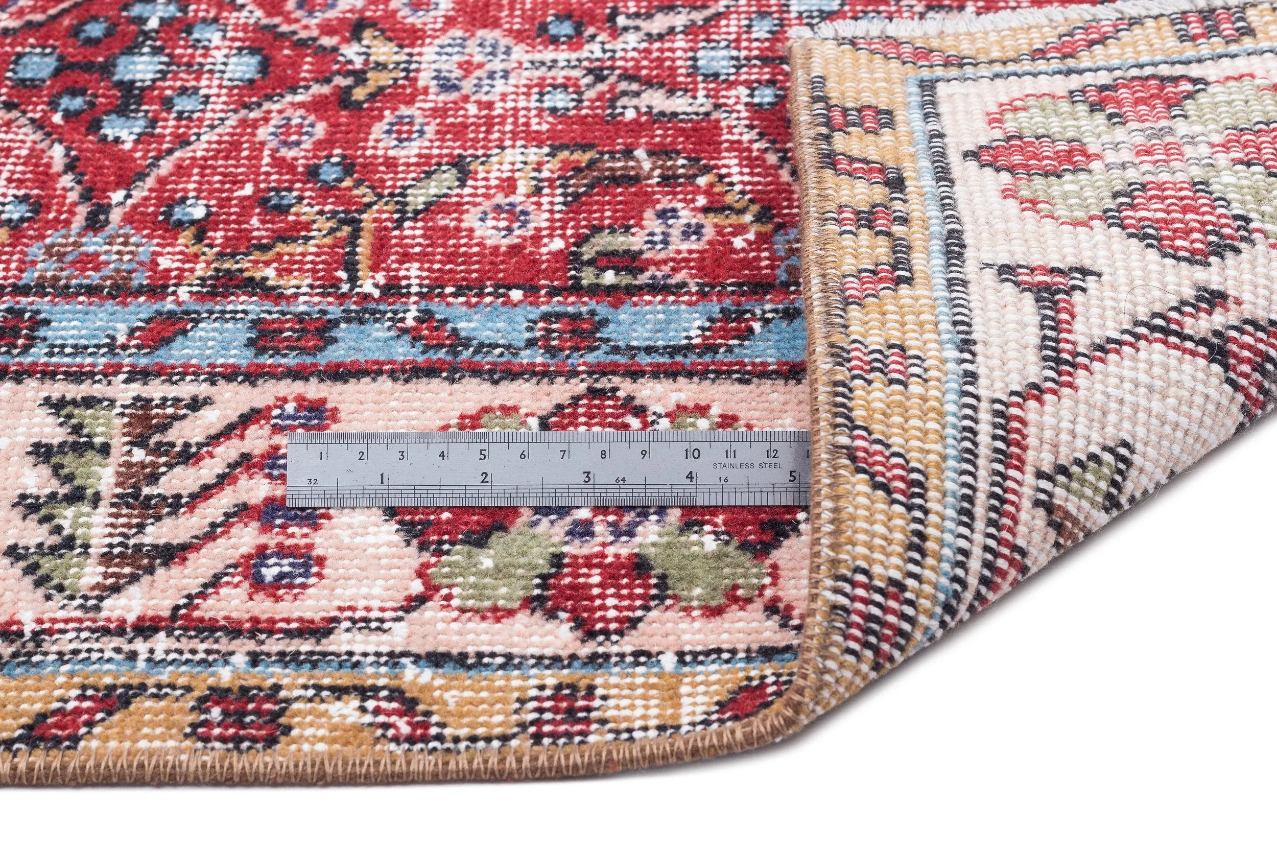 Retro Design Naturel Over Dyed Vintage Rug 5'2'' x 9'7'' ft 157 x 291 cm
