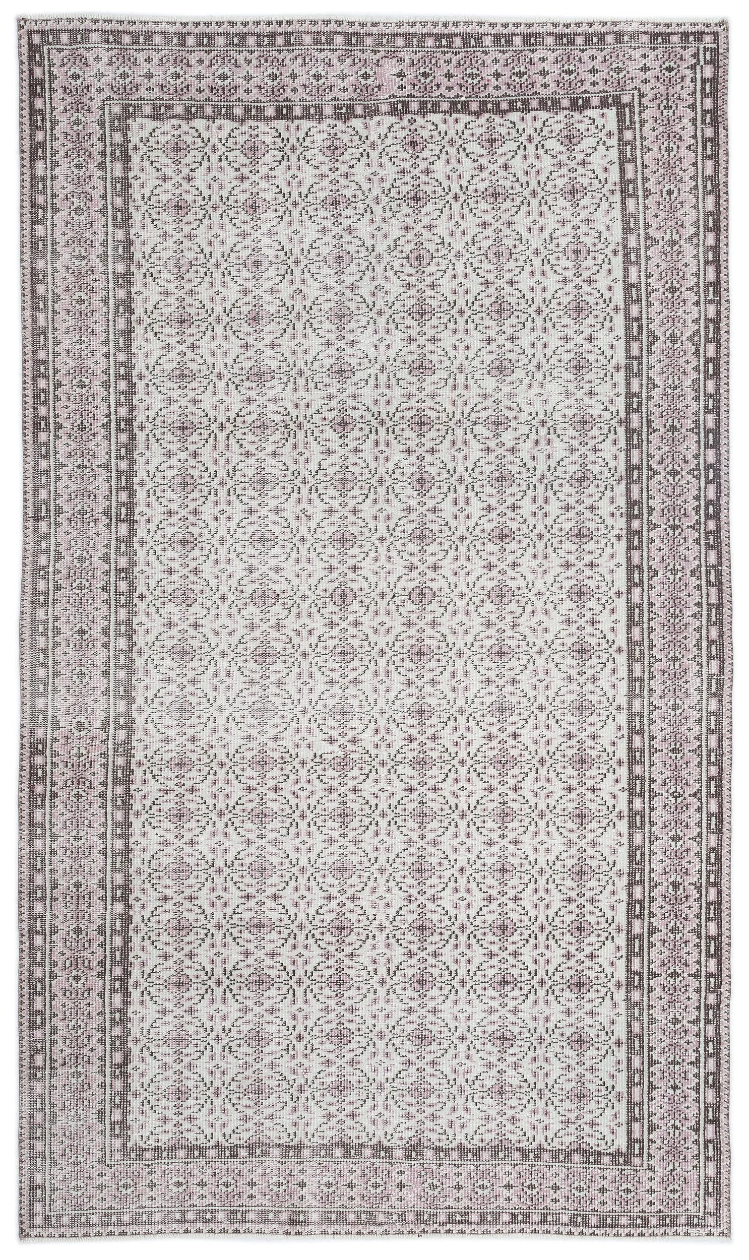 Retro Design Naturel Over Dyed Vintage Rug 5'3'' x 8'11'' ft 160 x 273 cm