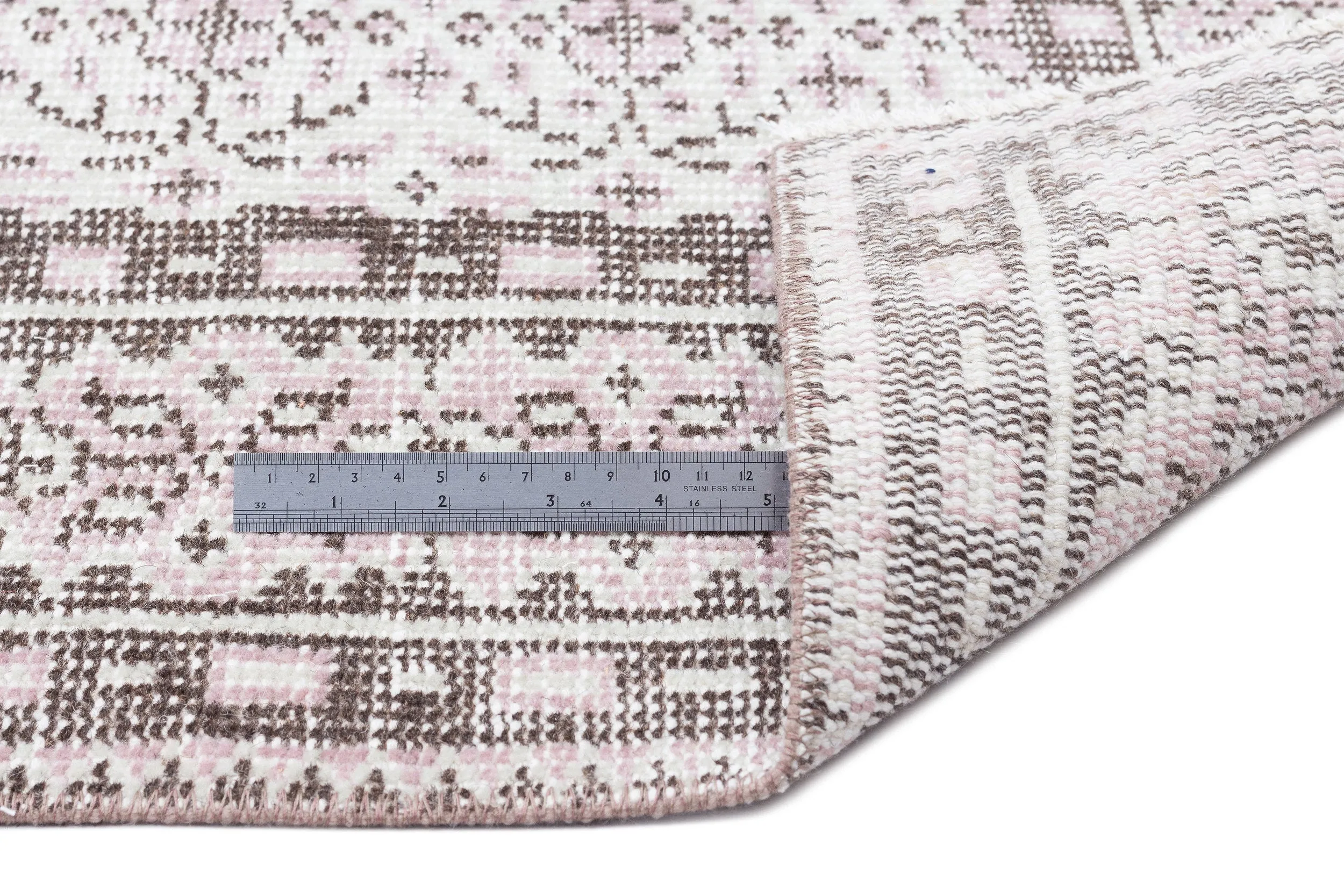 Retro Design Naturel Over Dyed Vintage Rug 5'3'' x 8'11'' ft 160 x 273 cm