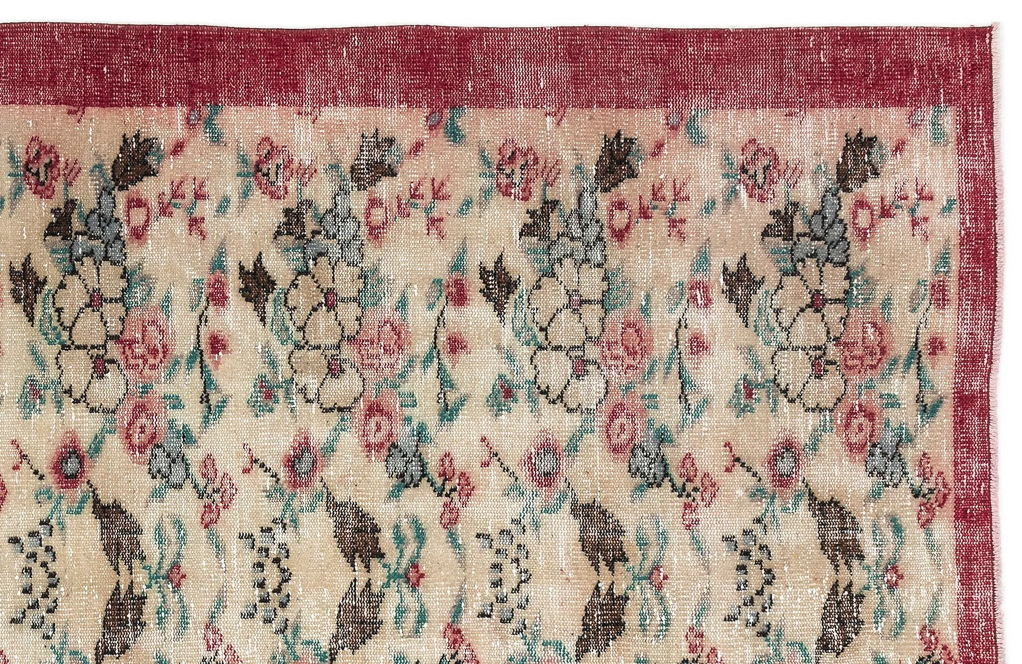 Retro Design Naturel Over Dyed Vintage Rug 5'3'' x 8'2'' ft 161 x 250 cm