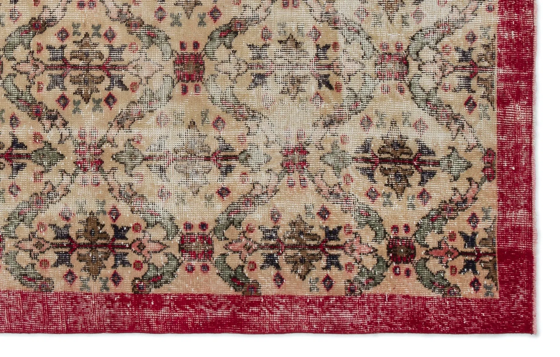 Retro Design Naturel Over Dyed Vintage Rug 5'3'' x 8'6'' ft 160 x 260 cm