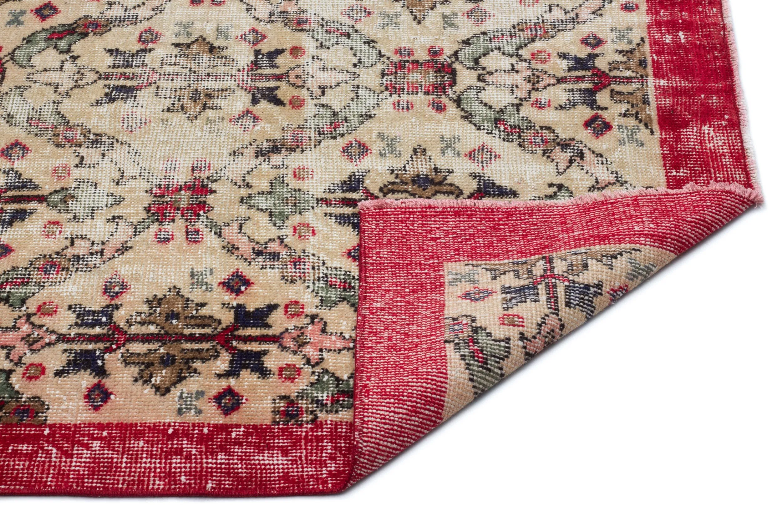 Retro Design Naturel Over Dyed Vintage Rug 5'3'' x 8'6'' ft 160 x 260 cm