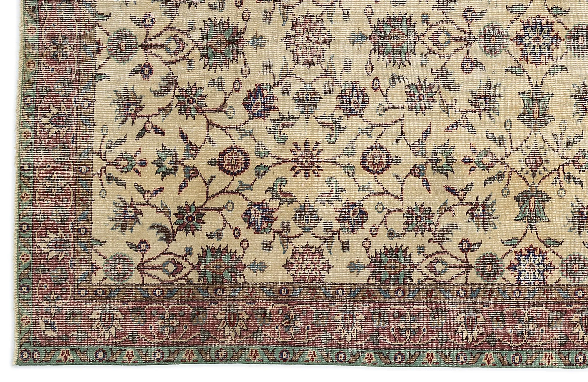 Retro Design Naturel Over Dyed Vintage Rug 5'3'' x 8'8'' ft 160 x 264 cm