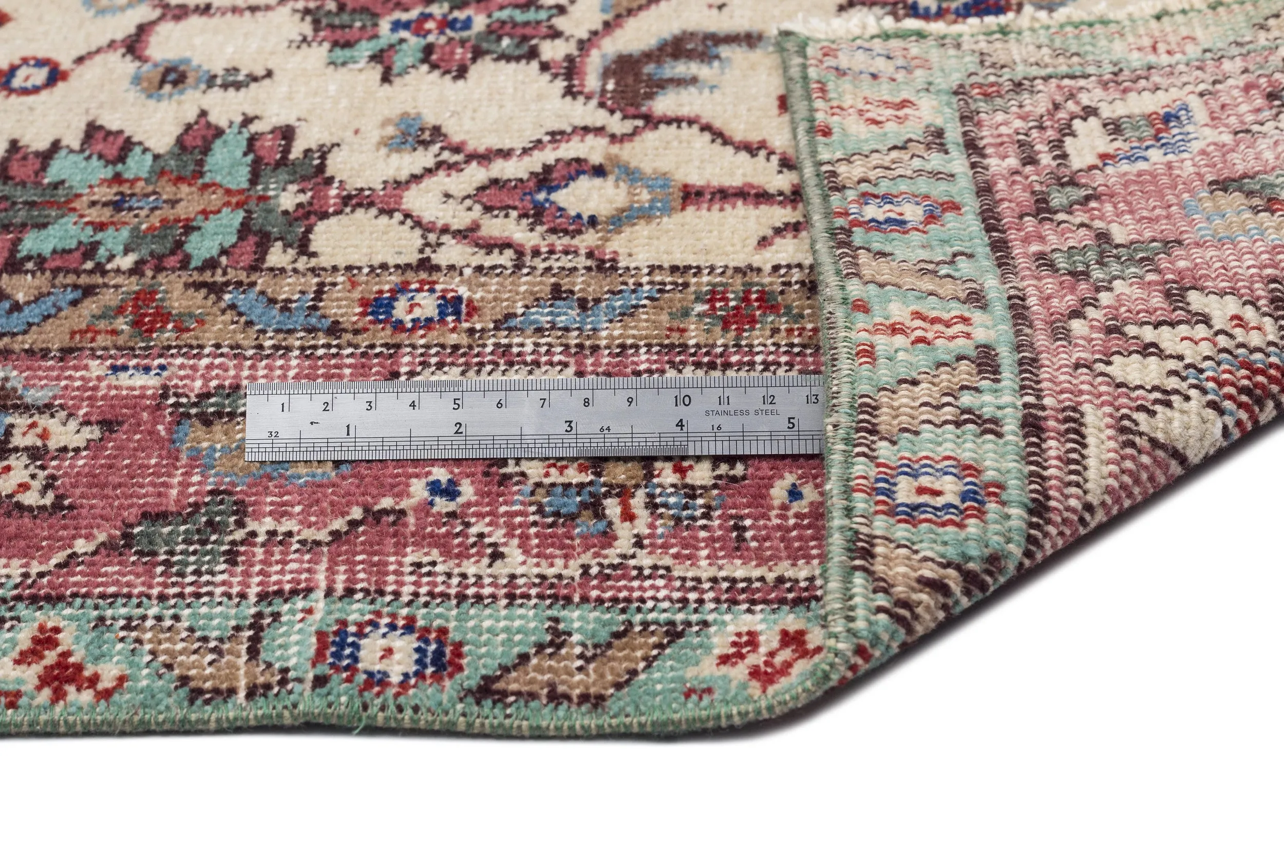 Retro Design Naturel Over Dyed Vintage Rug 5'3'' x 8'8'' ft 160 x 264 cm