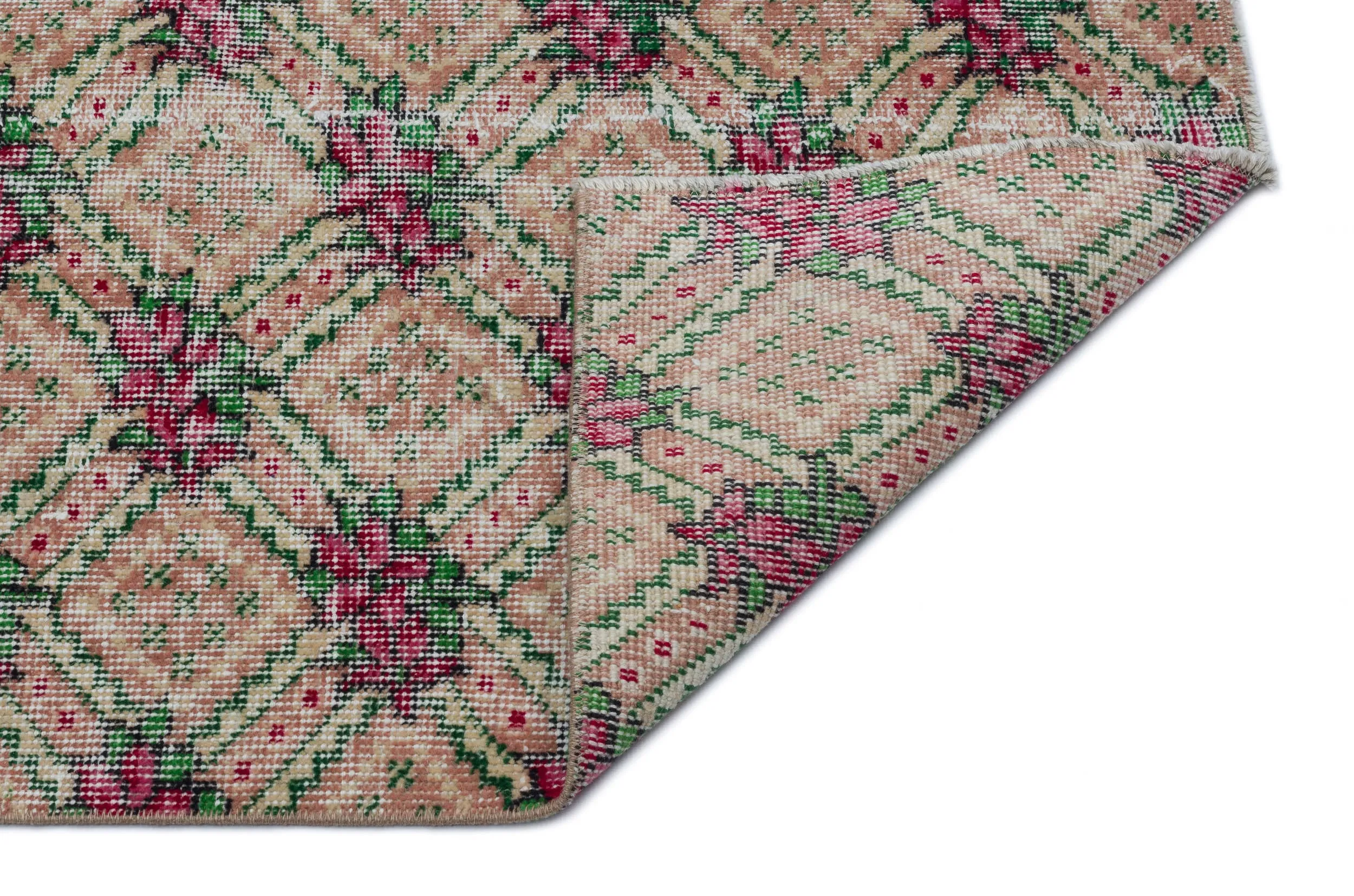 Retro Design Naturel Over Dyed Vintage Rug 5'3'' x 8'8'' ft 160 x 265 cm
