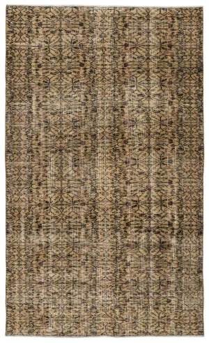 Retro Design Naturel Over Dyed Vintage Rug 5'3'' x 9'1'' ft 160 x 277 cm