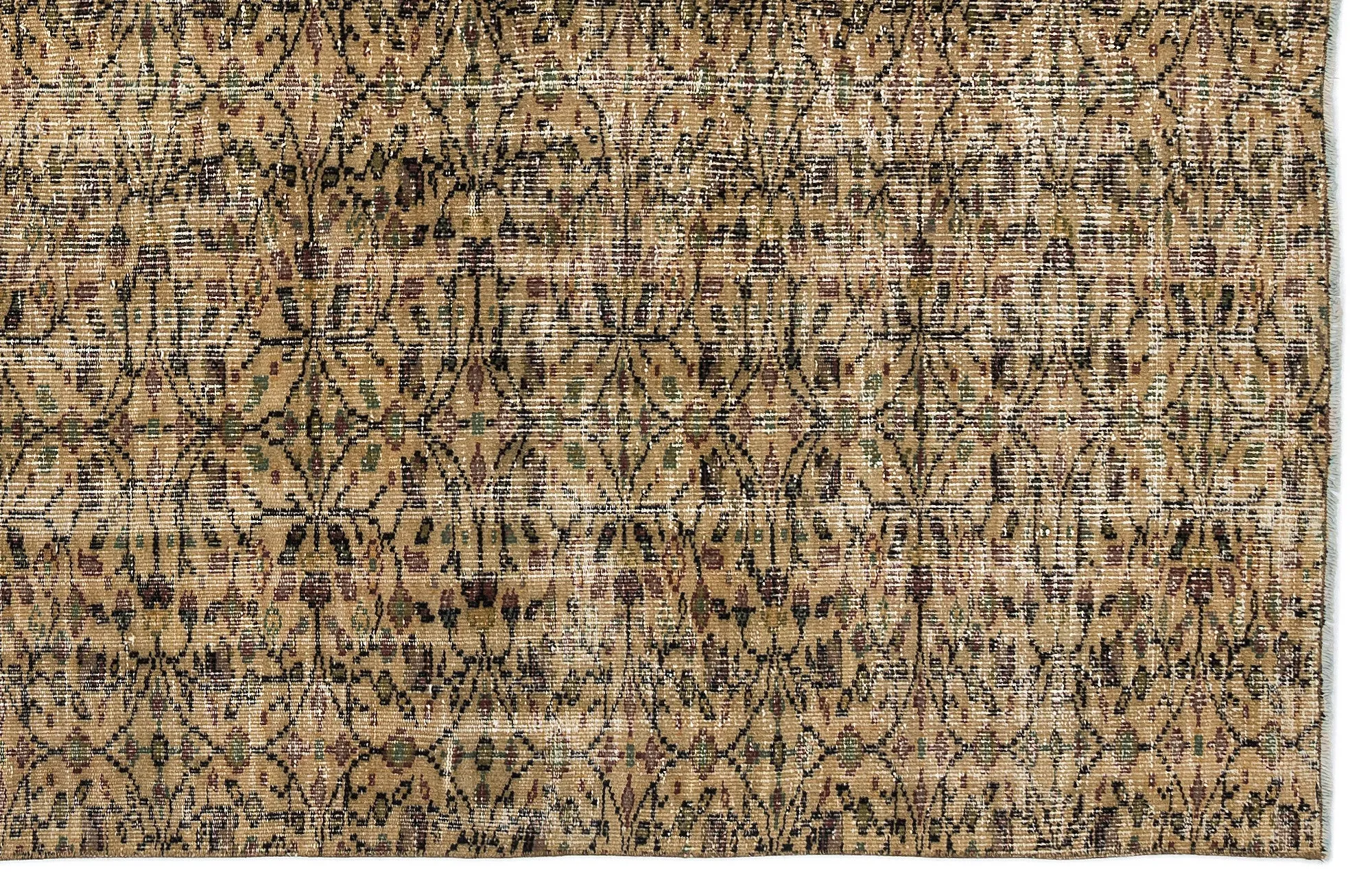 Retro Design Naturel Over Dyed Vintage Rug 5'3'' x 9'1'' ft 160 x 277 cm