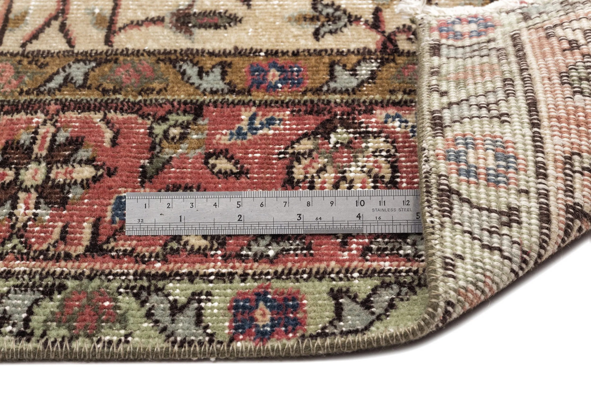Retro Design Naturel Over Dyed Vintage Rug 5'4'' x 8'0'' ft 163 x 245 cm