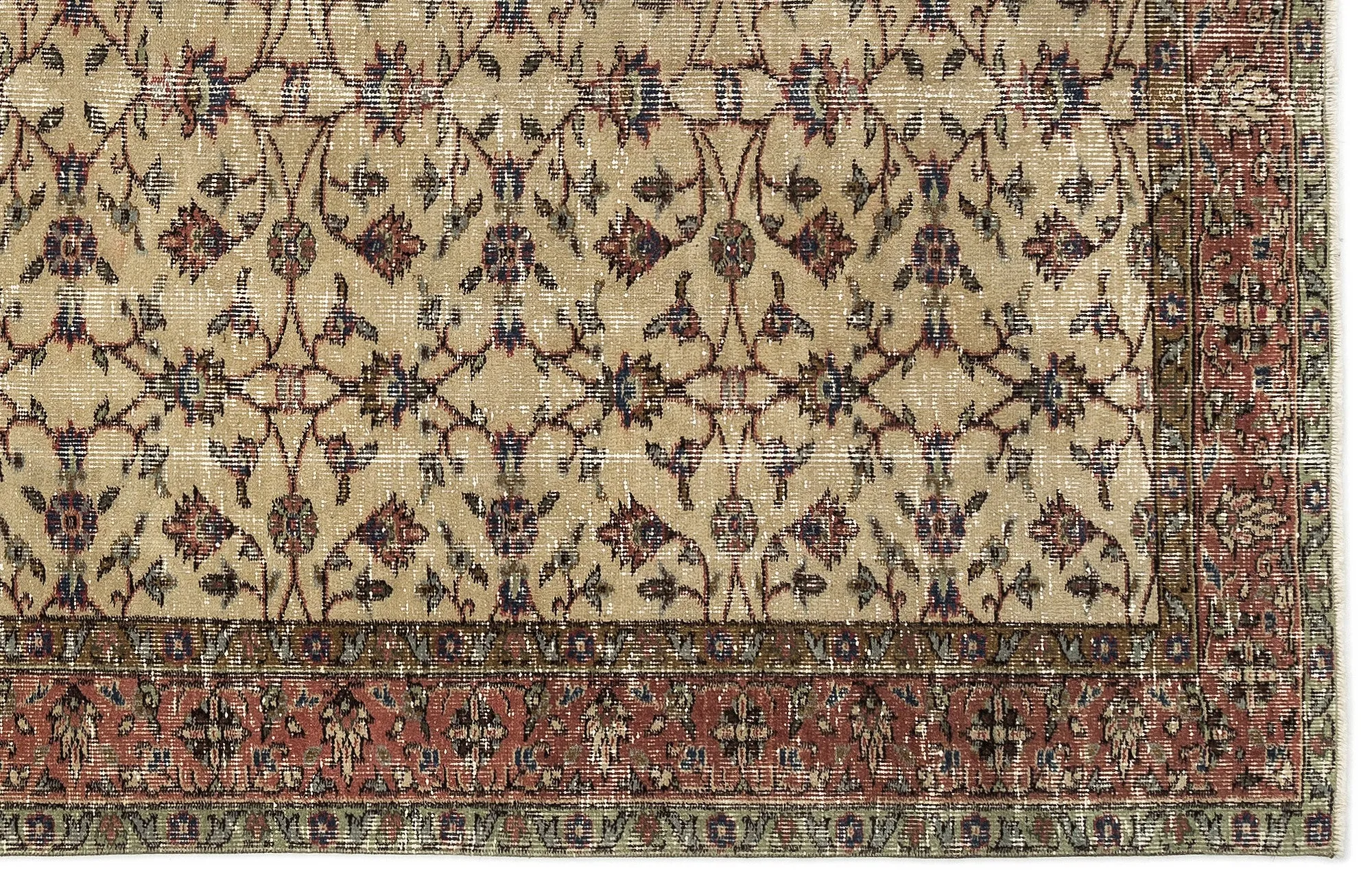 Retro Design Naturel Over Dyed Vintage Rug 5'4'' x 8'0'' ft 163 x 245 cm