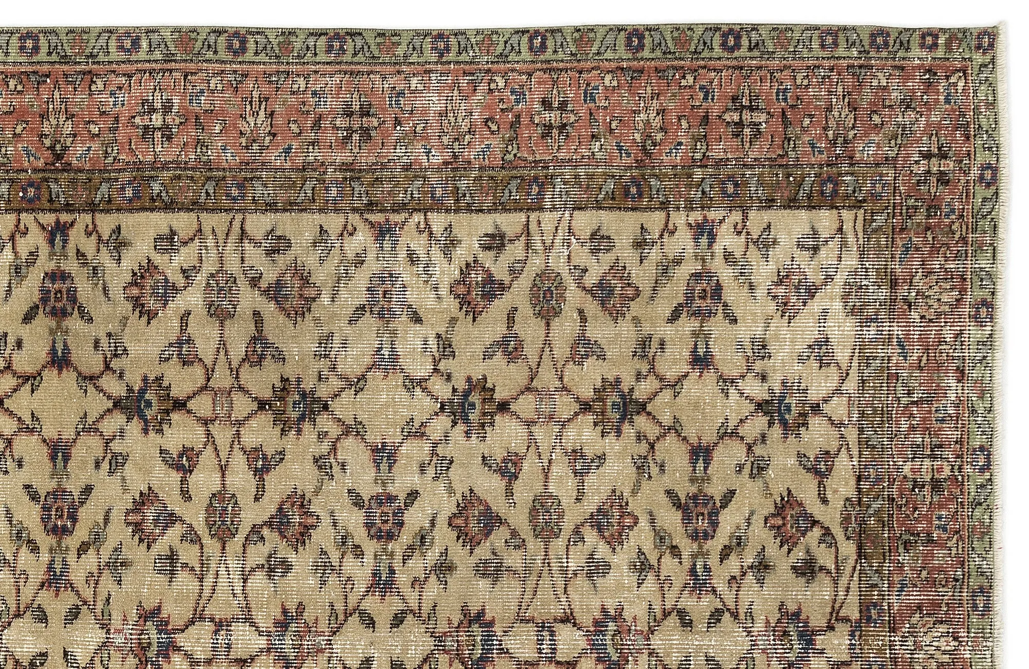 Retro Design Naturel Over Dyed Vintage Rug 5'4'' x 8'0'' ft 163 x 245 cm