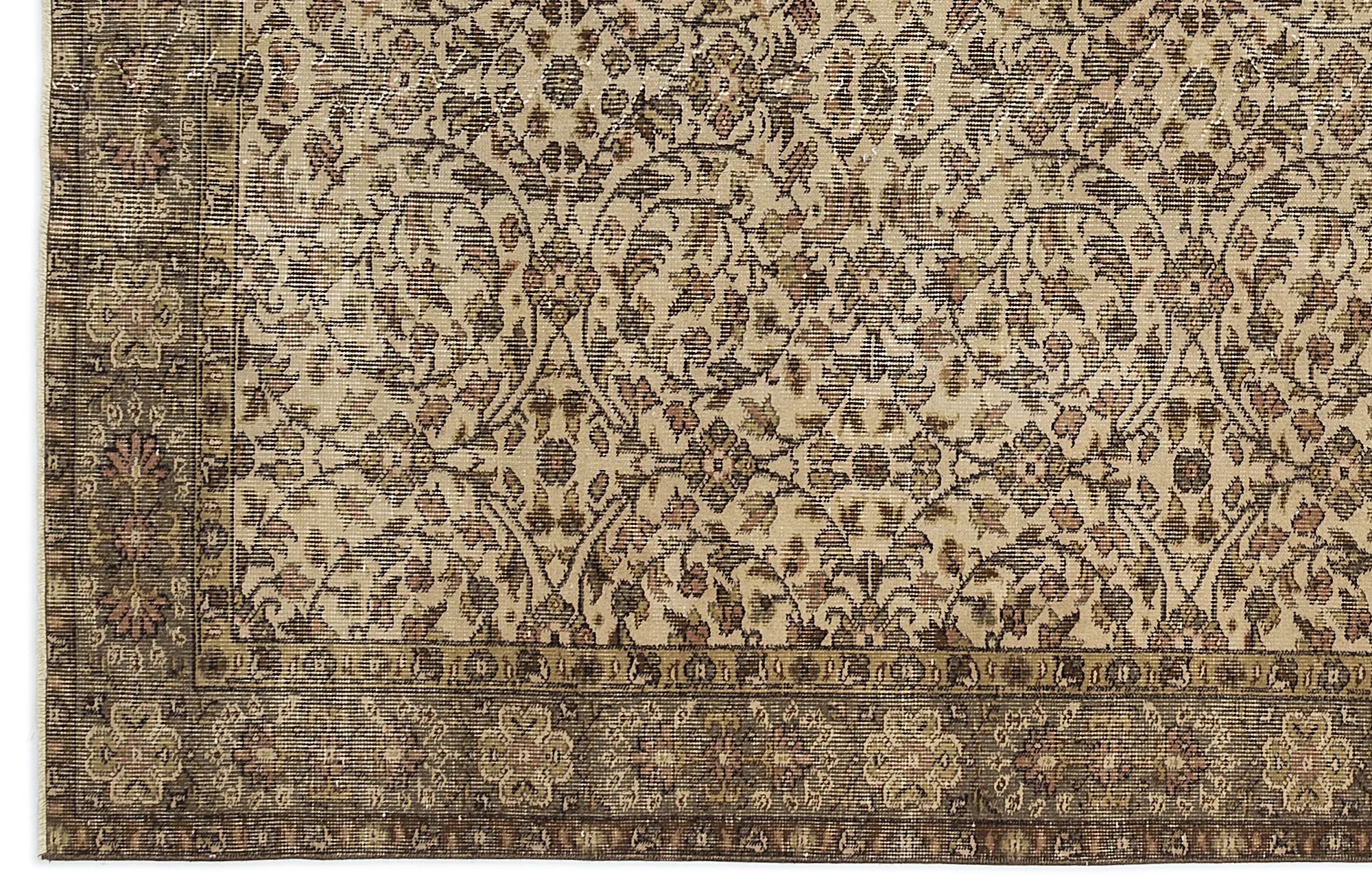 Retro Design Naturel Over Dyed Vintage Rug 5'4'' x 8'4'' ft 163 x 254 cm