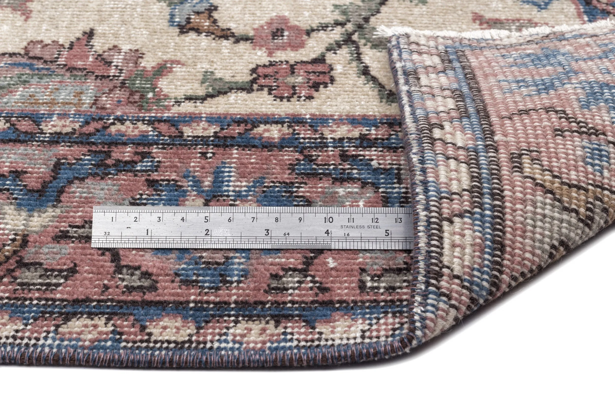 Retro Design Naturel Over Dyed Vintage Rug 5'4'' x 8'8'' ft 162 x 263 cm