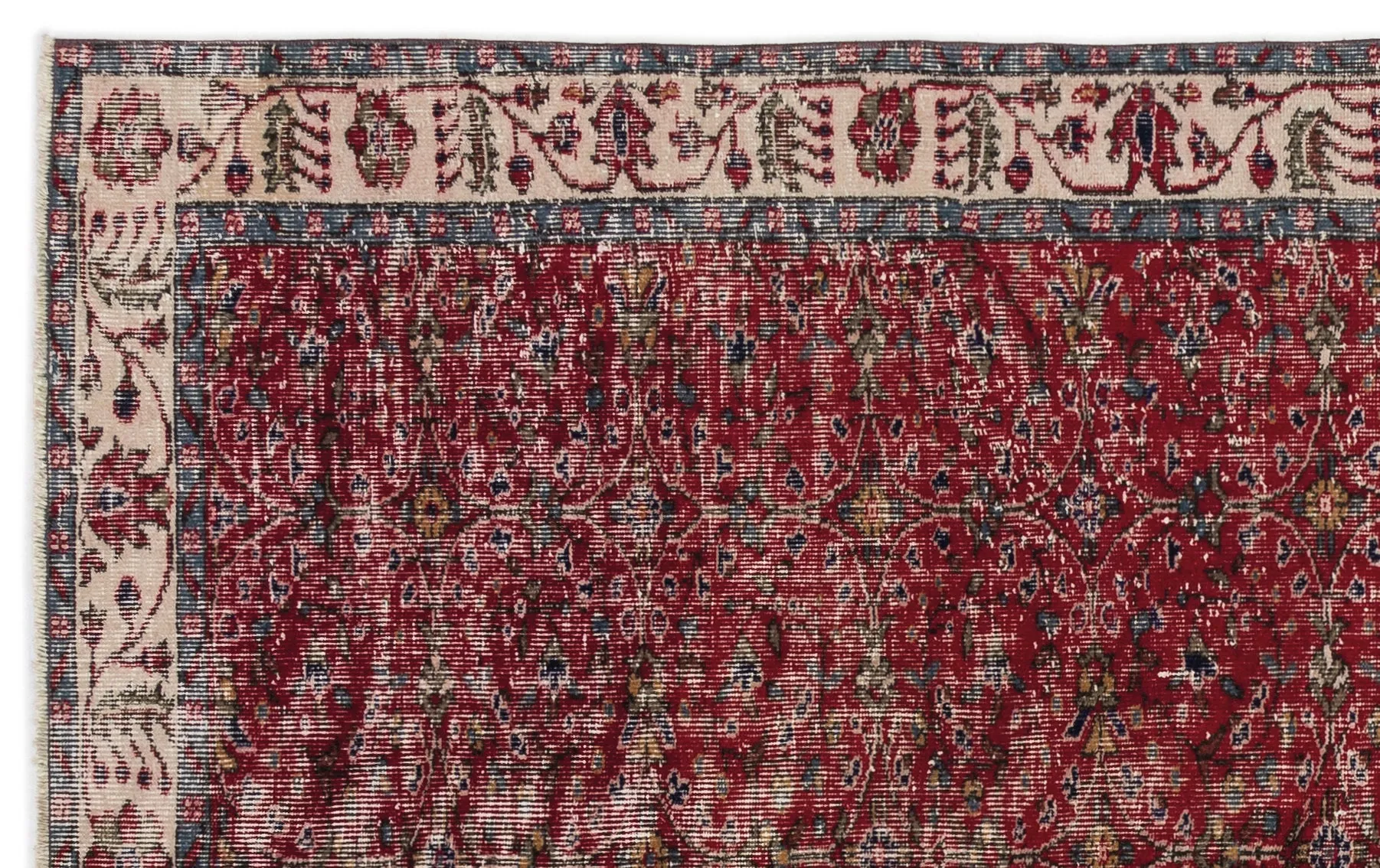 Retro Design Naturel Over Dyed Vintage Rug 5'5'' x 8'8'' ft 164 x 263 cm