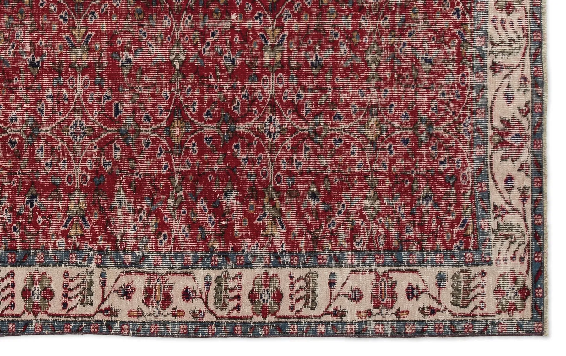 Retro Design Naturel Over Dyed Vintage Rug 5'5'' x 8'8'' ft 164 x 263 cm
