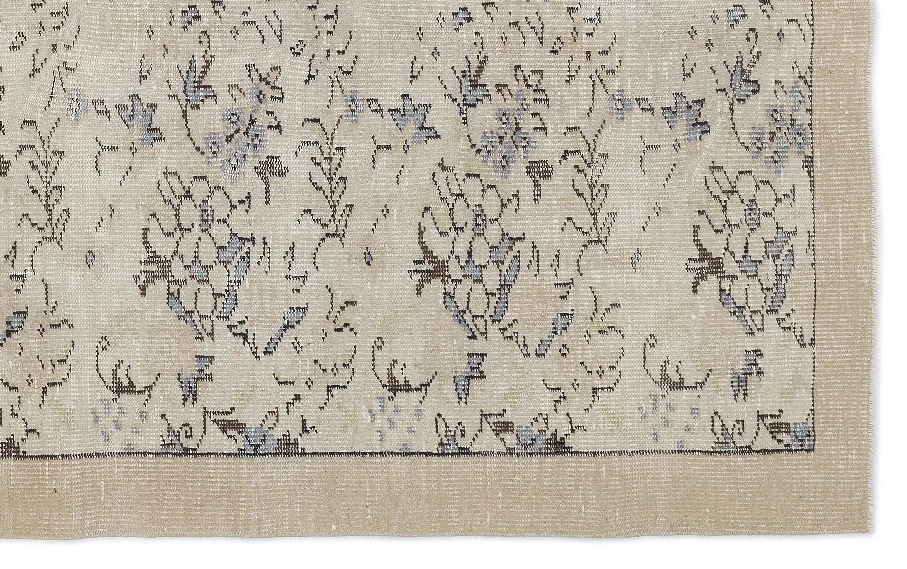 Retro Design Naturel Over Dyed Vintage Rug 5'5'' x 8'8'' ft 164 x 264 cm